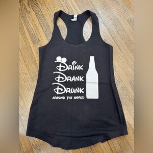 Disney World Themed Tank Top Drink Drank Drunk Small